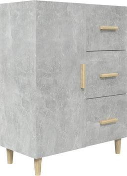 vidaXL - Dressoir - 69,5x34x90 - cm - bewerkt - hout - betongrijs
