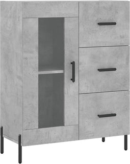 vidaXL - Dressoir - 69,5x34x90 - cm - bewerkt - hout - betongrijs