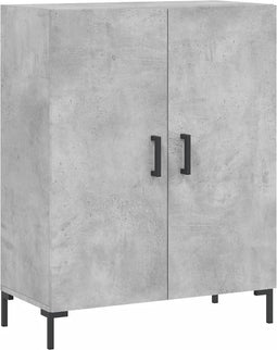 vidaXL - Dressoir - 69,5x34x90 - cm - bewerkt - hout - betongrijs