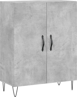 vidaXL - Dressoir - 69,5x34x90 - cm - bewerkt - hout - betongrijs