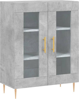 vidaXL - Dressoir - 69,5x34x90 - cm - bewerkt - hout - betongrijs