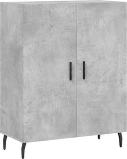 vidaXL - Dressoir - 69,5x34x90 - cm - bewerkt - hout - betongrijs