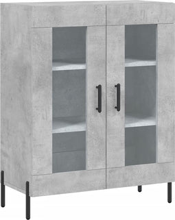 vidaXL - Dressoir - 69,5x34x90 - cm - bewerkt - hout - betongrijs