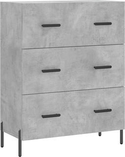 vidaXL - Dressoir - 69,5x34x90 - cm - bewerkt - hout - betongrijs