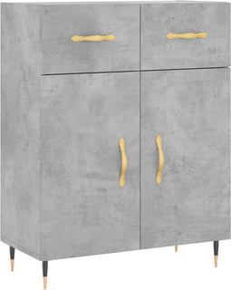 vidaXL - Dressoir - 69,5x34x90 - cm - bewerkt - hout - betongrijs