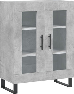 vidaXL - Dressoir - 69,5x34x90 - cm - bewerkt - hout - betongrijs