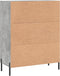 vidaXL - Dressoir - 69,5x34x90 - cm - bewerkt - hout - betongrijs