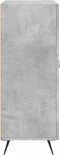 vidaXL - Dressoir - 69,5x34x90 - cm - bewerkt - hout - betongrijs