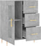 vidaXL - Dressoir - 69,5x34x90 - cm - bewerkt - hout - betongrijs
