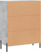 vidaXL - Dressoir - 69,5x34x90 - cm - bewerkt - hout - betongrijs