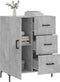 vidaXL - Dressoir - 69,5x34x90 - cm - bewerkt - hout - betongrijs