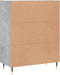 vidaXL - Dressoir - 69,5x34x90 - cm - bewerkt - hout - betongrijs