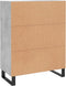vidaXL - Dressoir - 69,5x34x90 - cm - bewerkt - hout - betongrijs