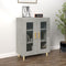 vidaXL - Dressoir - 69,5x34x90 - cm - bewerkt - hout - betongrijs