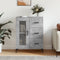 vidaXL - Dressoir - 69,5x34x90 - cm - bewerkt - hout - betongrijs