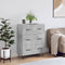 vidaXL - Dressoir - 69,5x34x90 - cm - bewerkt - hout - betongrijs