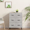 vidaXL - Dressoir - 69,5x34x90 - cm - bewerkt - hout - betongrijs