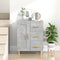 vidaXL - Dressoir - 69,5x34x90 - cm - bewerkt - hout - betongrijs