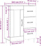 vidaXL - Dressoir - 69,5x34x90 - cm - bewerkt - hout - betongrijs