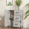 vidaXL - Dressoir - 69,5x34x90 - cm - bewerkt - hout - betongrijs