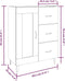 vidaXL - Dressoir - 69,5x34x90 - cm - bewerkt - hout - betongrijs