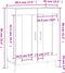 vidaXL - Dressoir - 69,5x34x90 - cm - bewerkt - hout - betongrijs