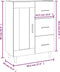 vidaXL - Dressoir - 69,5x34x90 - cm - bewerkt - hout - betongrijs