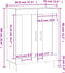 vidaXL - Dressoir - 69,5x34x90 - cm - bewerkt - hout - betongrijs