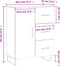 vidaXL - Dressoir - 69,5x34x90 - cm - bewerkt - hout - betongrijs
