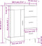 vidaXL - Dressoir - 69,5x34x90 - cm - bewerkt - hout - betongrijs