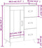 vidaXL - Dressoir - 69,5x34x90 - cm - bewerkt - hout - betongrijs