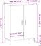 vidaXL - Dressoir - 69,5x34x90 - cm - bewerkt - hout - betongrijs