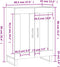 vidaXL - Dressoir - 69,5x34x90 - cm - bewerkt - hout - betongrijs
