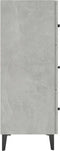 vidaXL - Dressoir - 69,5x34x90 - cm - bewerkt - hout - betongrijs