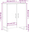 vidaXL - Dressoir - 69,5x34x90 - cm - bewerkt - hout - betongrijs