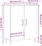 vidaXL - Dressoir - 69,5x34x90 - cm - bewerkt - hout - betongrijs