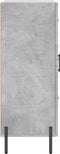 vidaXL - Dressoir - 69,5x34x90 - cm - bewerkt - hout - betongrijs