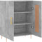 vidaXL - Dressoir - 69,5x34x90 - cm - bewerkt - hout - betongrijs