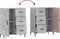 vidaXL - Dressoir - 69,5x34x90 - cm - bewerkt - hout - betongrijs