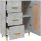 vidaXL - Dressoir - 69,5x34x90 - cm - bewerkt - hout - betongrijs