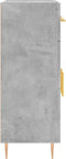 vidaXL - Dressoir - 69,5x34x90 - cm - bewerkt - hout - betongrijs
