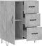 vidaXL - Dressoir - 69,5x34x90 - cm - bewerkt - hout - betongrijs