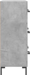 vidaXL - Dressoir - 69,5x34x90 - cm - bewerkt - hout - betongrijs