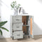 vidaXL - Dressoir - 69,5x34x90 - cm - bewerkt - hout - betongrijs