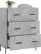 vidaXL - Dressoir - 69,5x34x90 - cm - bewerkt - hout - betongrijs