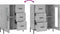 vidaXL - Dressoir - 69,5x34x90 - cm - bewerkt - hout - betongrijs