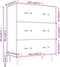 vidaXL - Dressoir - 69,5x34x90 - cm - bewerkt - hout - betongrijs