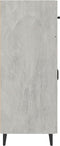 vidaXL - Dressoir - 69,5x34x90 - cm - bewerkt - hout - betongrijs