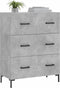 vidaXL - Dressoir - 69,5x34x90 - cm - bewerkt - hout - betongrijs