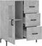 vidaXL - Dressoir - 69,5x34x90 - cm - bewerkt - hout - betongrijs